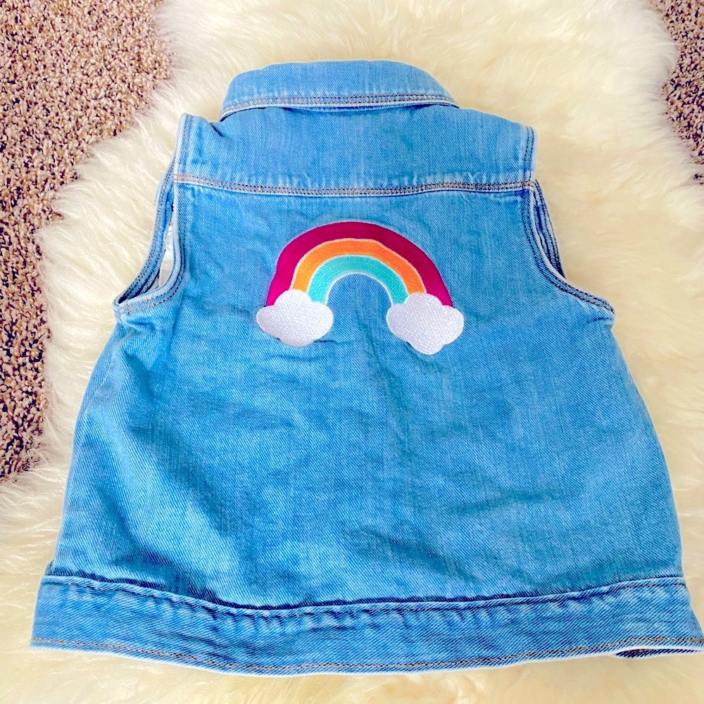 Girls Rainbow Gymboree Vest size 5